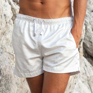 SOLD Marwida Men's Luxury Swim Trunks Mesh Lining Grey Coral Size Large NEW